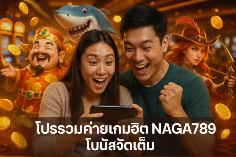 โปรรวมค่ายเกมฮิต NAGA789 โบนัสจัดเต็ม